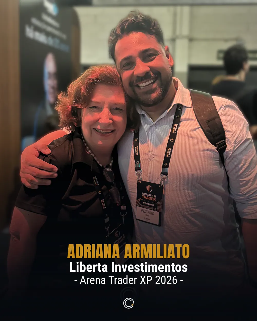 Contador do Investidor em evento — Adriana Armiliato — Liberta Investimentos, Arena Trader XP 2026