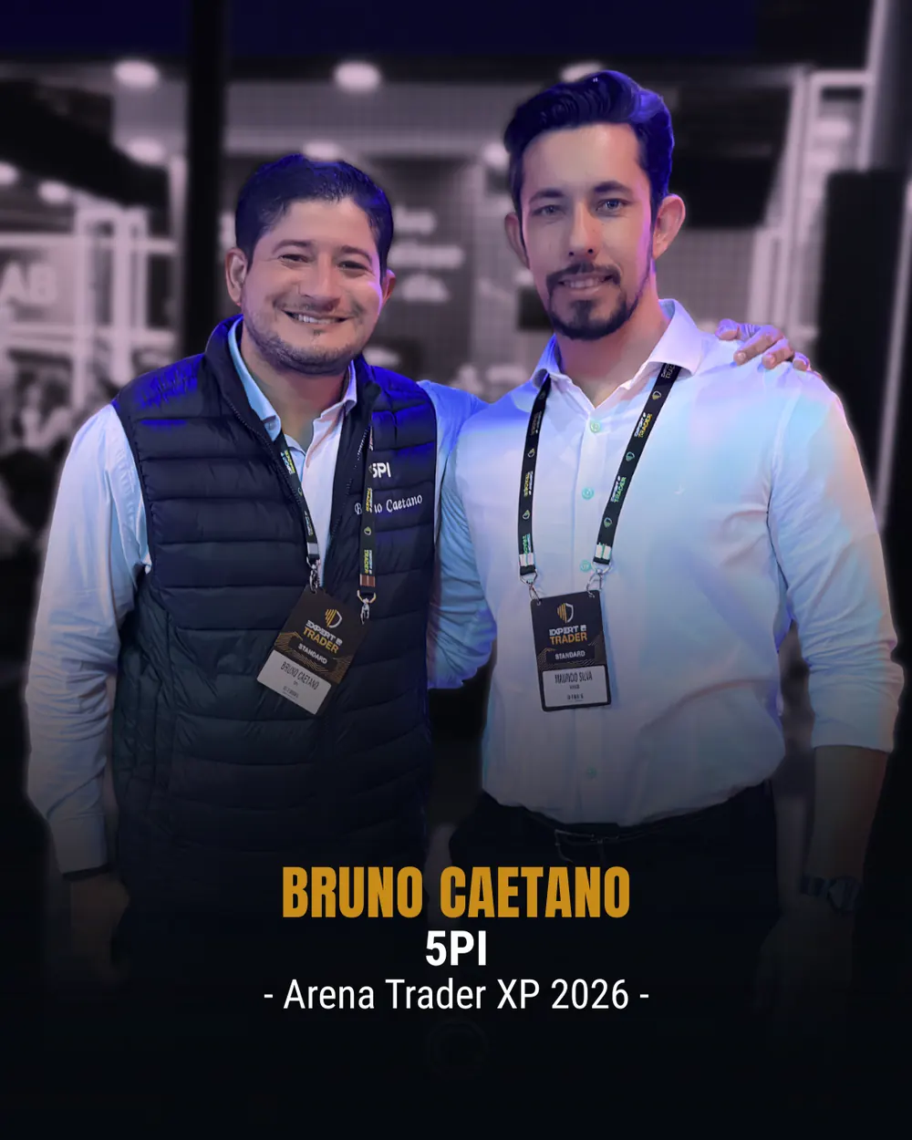 Contador do Investidor em evento — Bruno Caetano — 5PI, Arena Trader XP 2026